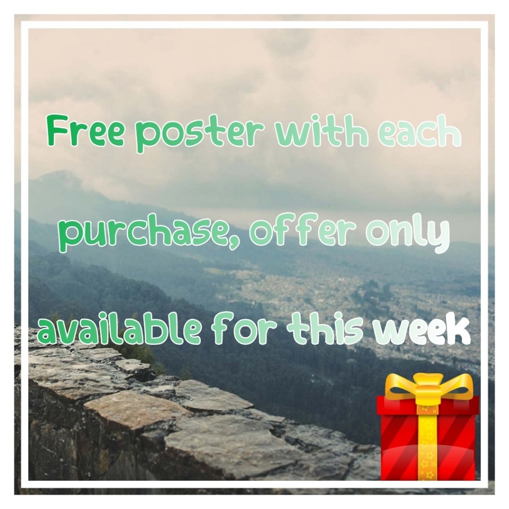 Free poster with every purchase